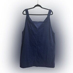 Navy Blue Women's Corduroy Dress